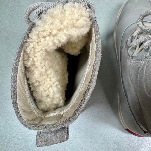 Sorel Waterproof Winter Boots Faux Fur Trim Lace Up Gray NL3926-081 Women's Sz 8 - Picture 10 of 11